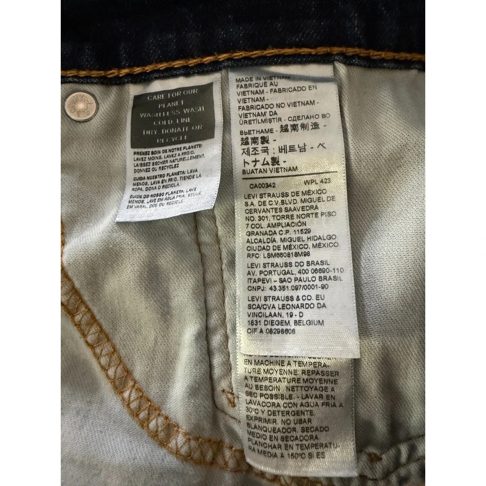 Levis 505 Jeans Mens 38x34 Regular Fit Straight Leg‎ Blue Denim Classic